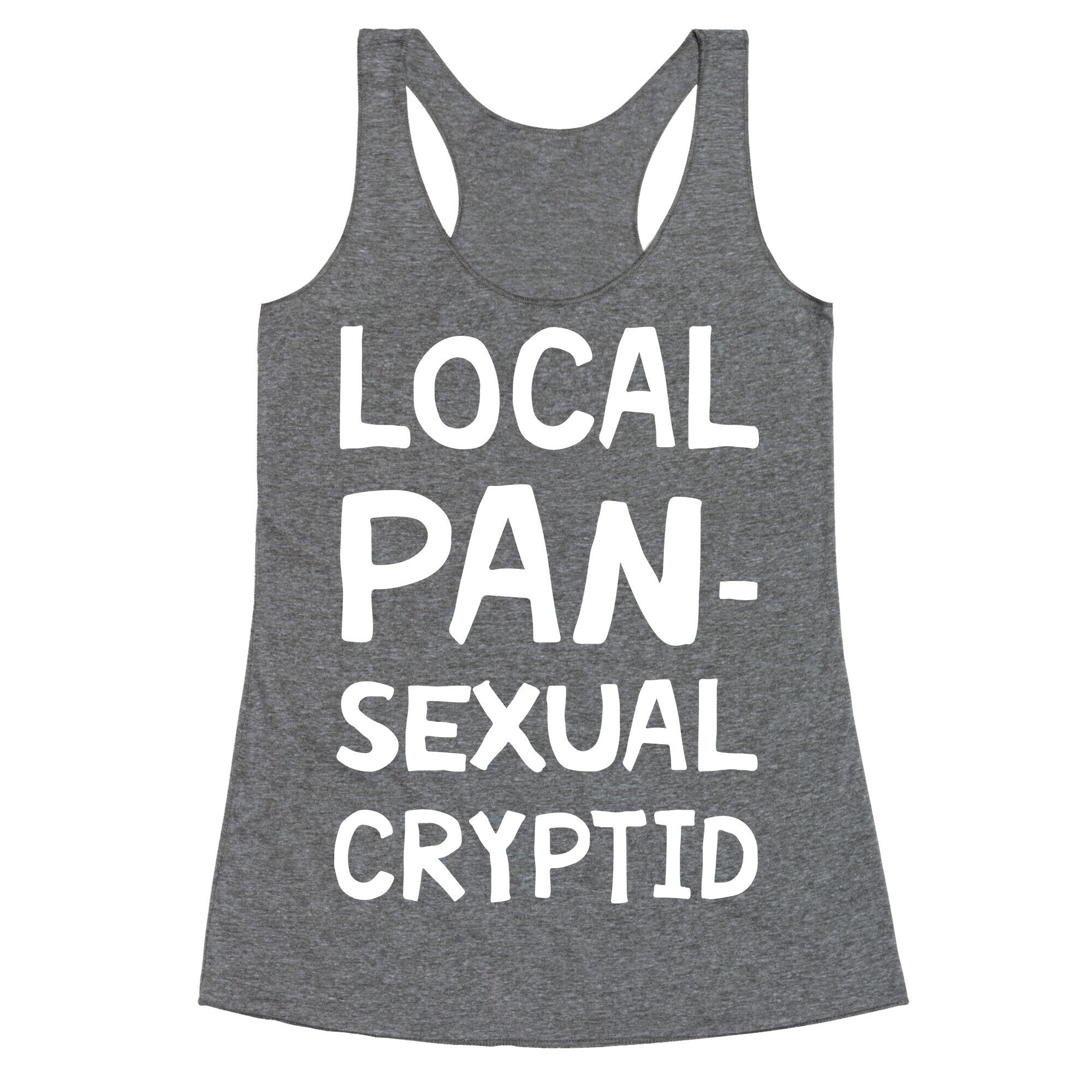 Local Pansexual Cryptid Racerback Tank